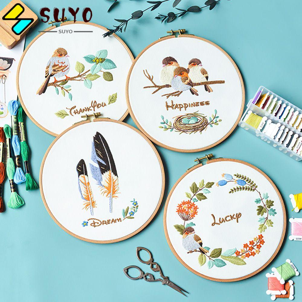 SUYO Bộ Kim Thêu Chữ Thập Thủ Công DIY Hình Hoa Trang Trí Nhà Cửa