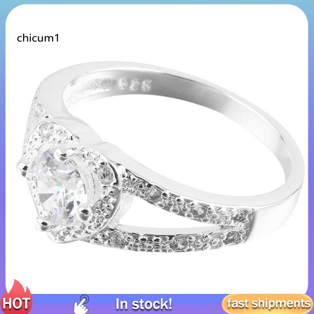 Nhẫn Đính Đá Hình Trái Tim Thời Trang Cho Nữ