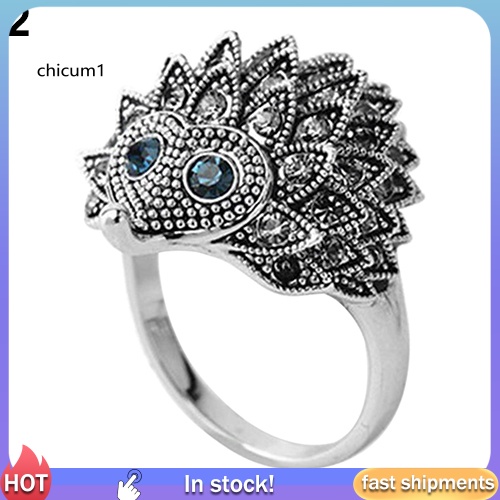 Nhẫn Hình Nhím Phong Cách Bohemian Cổ Điển Cho Nữ