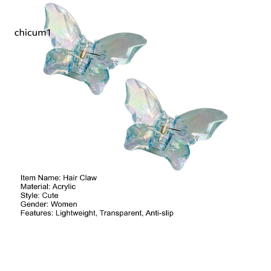 Kẹp Tóc Càng Cua Trong Suốt Đính Pha Lê Giả Cho Nữ