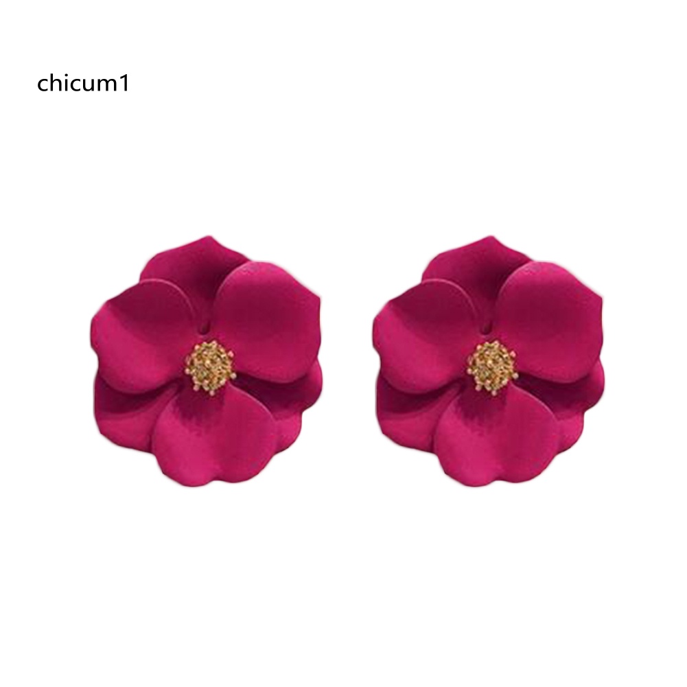 Khuyên Tai Xỏ Lỗ Hình Hoa Nhiều Màu Thời Trang Mùa Hè Cho Nữ