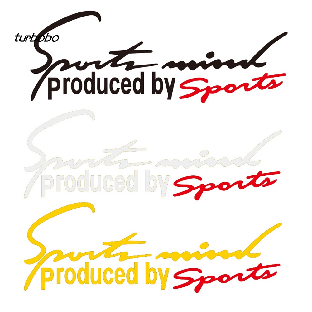 Miếng Dán Trang Trí Thân Xe Hơi In Chữ turbobo Phản Quang Độc Đáo