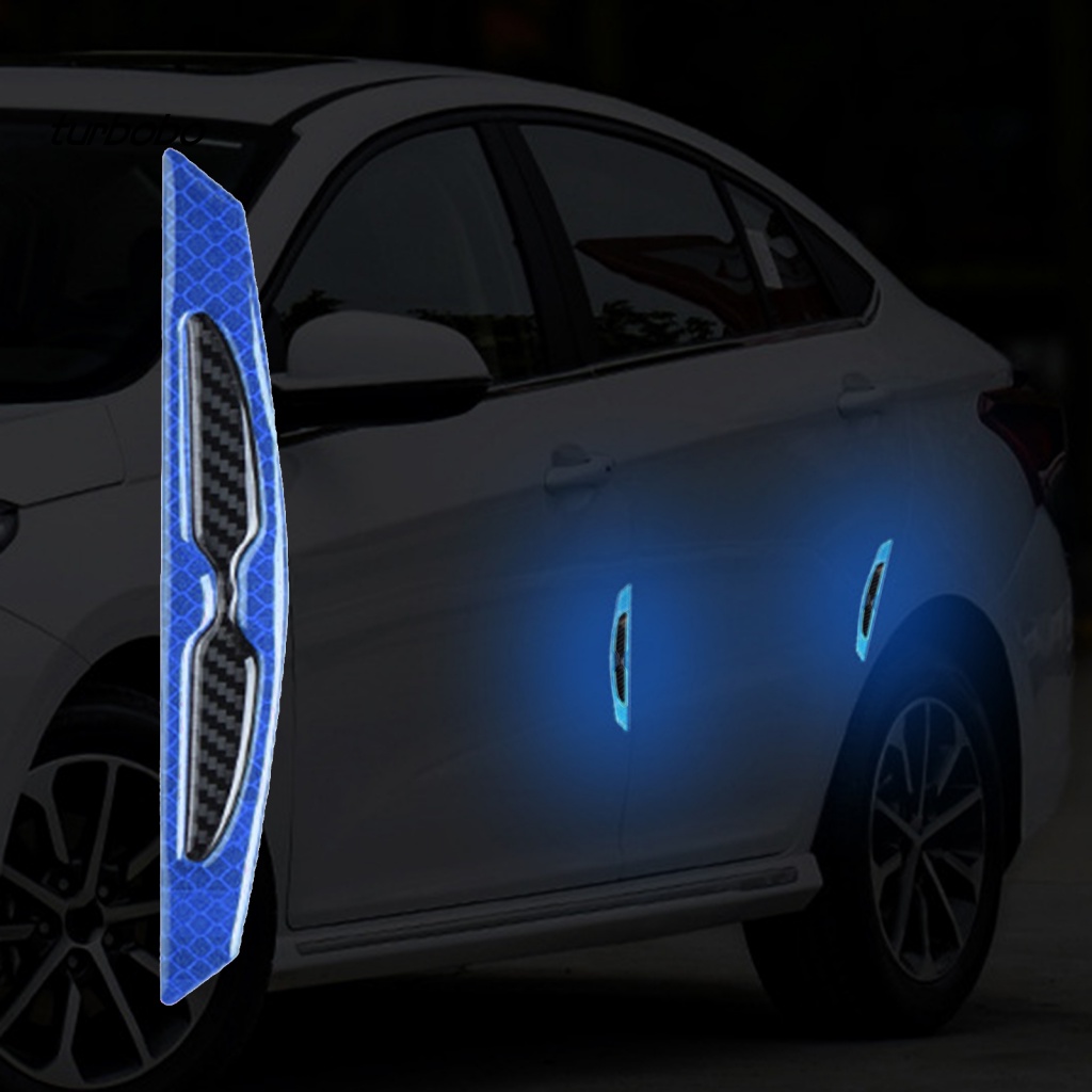 Bộ 4 Dải Dán Bảo Vệ Cạnh Cửa Xe Hơi Chống Va Chạm Màu Phản Quang Tiện Dụng