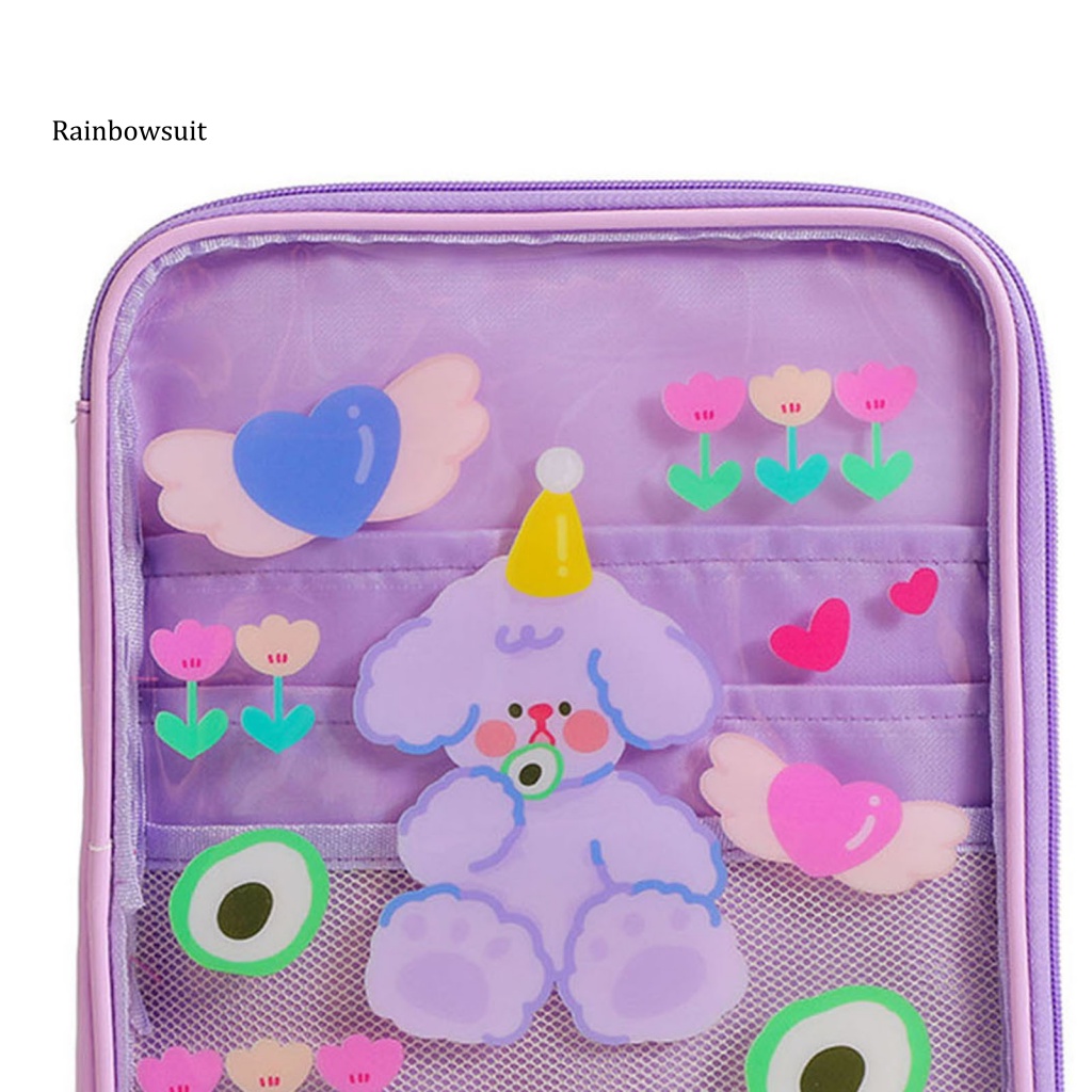 Túi Đựng Máy Tính Bảng Trong Suốt In Họa Tiết Hoạt Hình Có Khóa Kéo Chống Nước Chống Rơi Chống Mài Mòn Cho iPad 97-11-inch