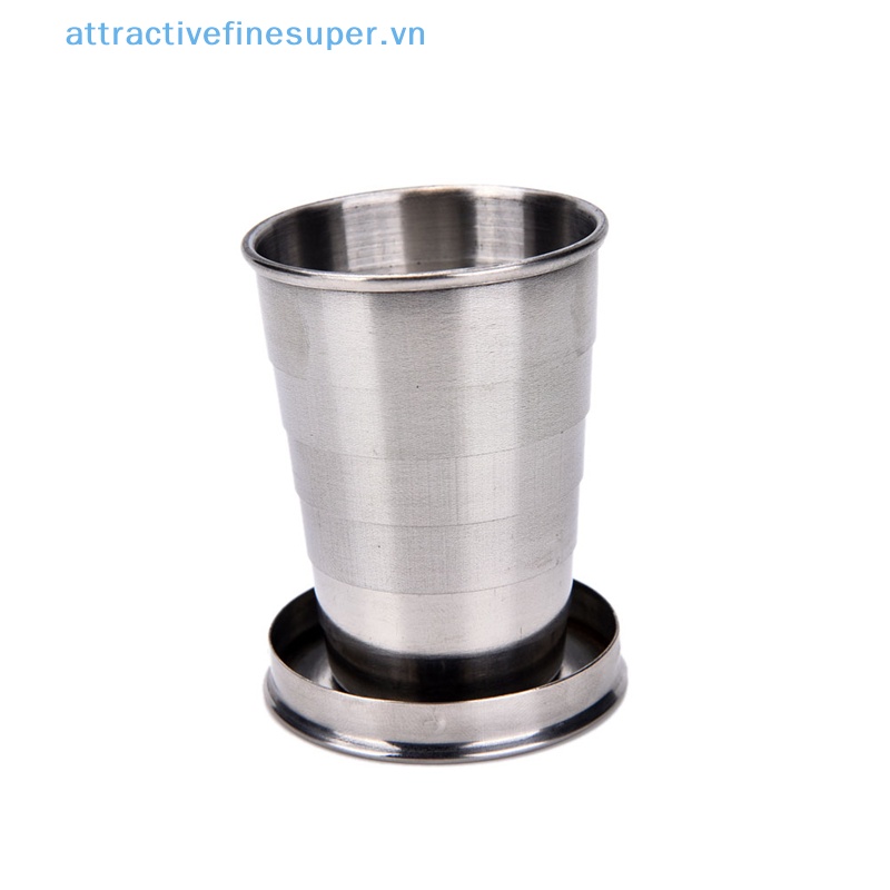 Cốc Mini Bằng Thép Không Gỉ Có Thể Gấp Gọn Tiện Dụng Mang Theo Du Lịch