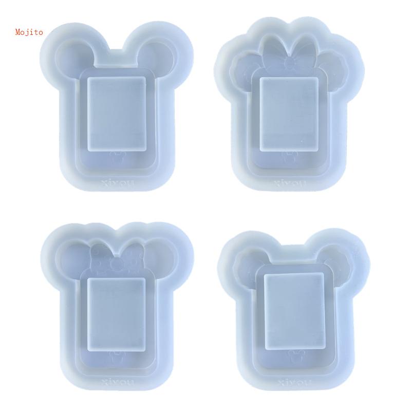Khuôn Silicone Làm Móc Khóa DIY Hình Bình Lắc Bằng Nhựa Resin Trong Suốt