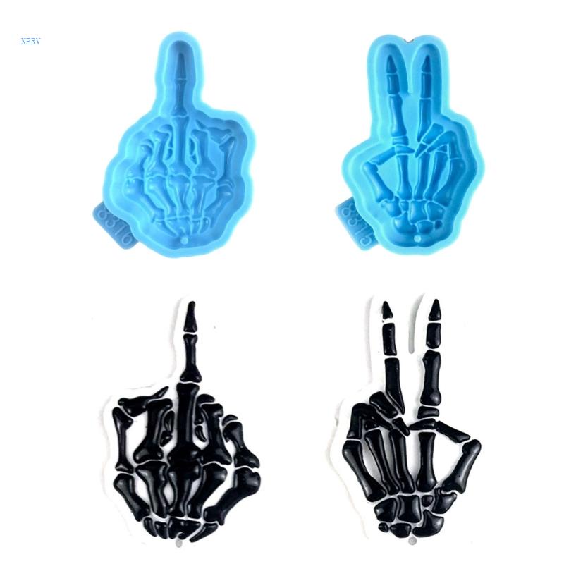 Khuôn Silicone Làm Trang Sức Hình Đầu Lâu DIY