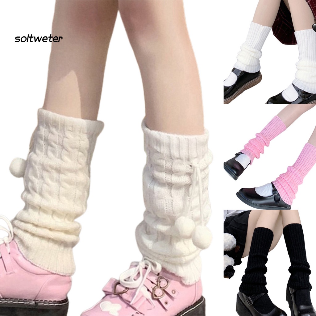 1 Đôi Tất Ống Trung Bình Mềm Mại Thoáng Khí Giữ Ấm Mùa Đông Cho Nữ