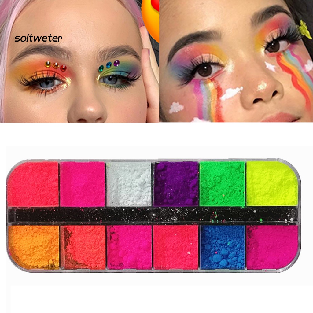 1 Hộp Phấn Mắt Trang Điểm 12 Màu Sắc Tùy Chọn Không Phai Màu