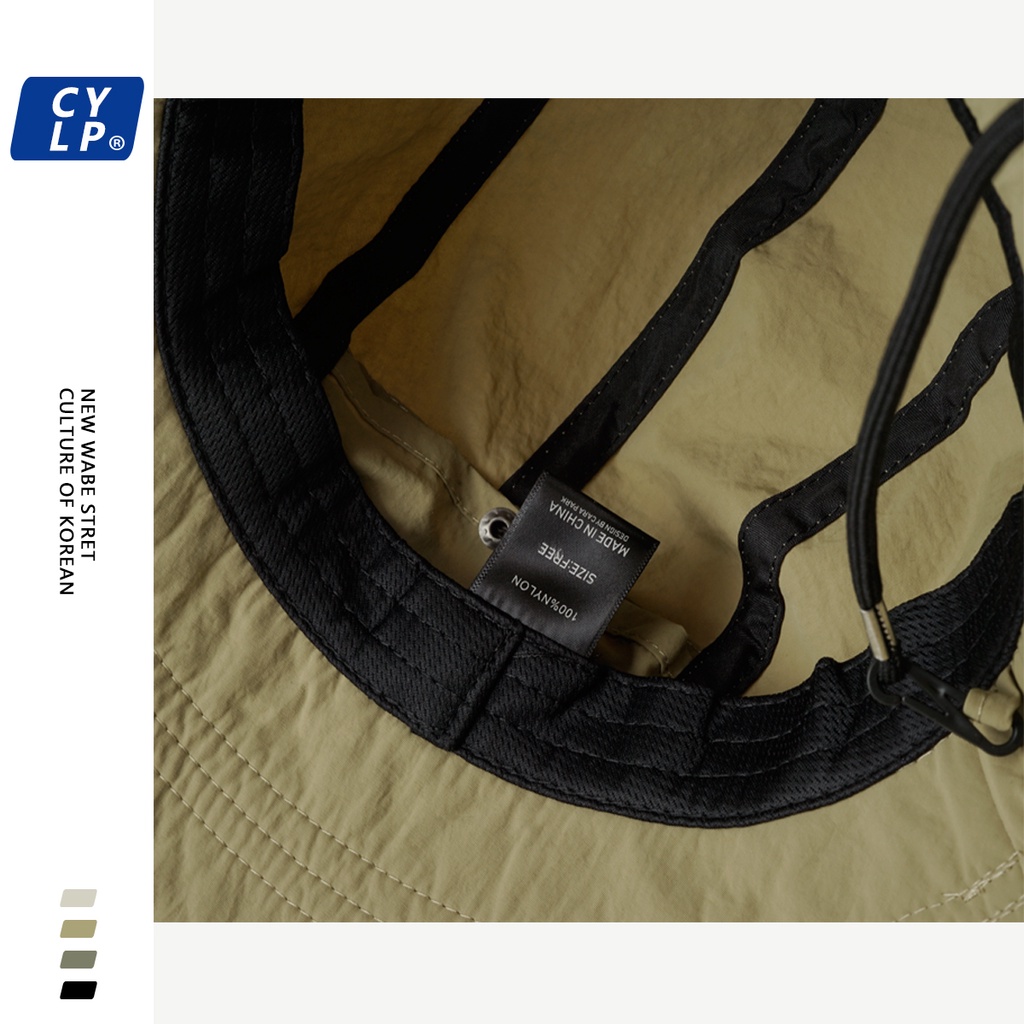 Mũ Bucket Chống Nắng Thoáng Khí Nhanh Khô Phối Ruy Băng In Chữ Thời Trang Mùa Hè Cho Nữ