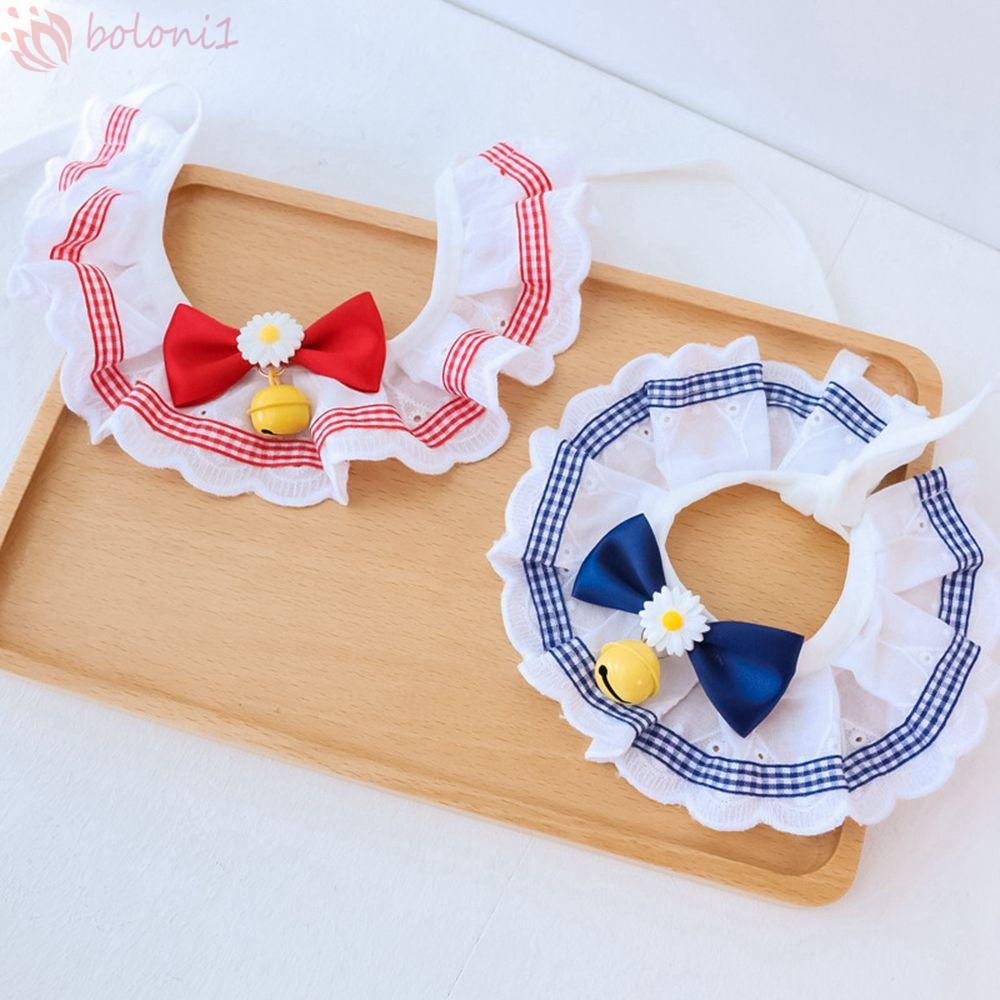 [COD] Khăn Quàng Cổ Đính Nơ Ren Phong Cách Giáng Sinh Năm Mới Dành Cho Thú Cưng