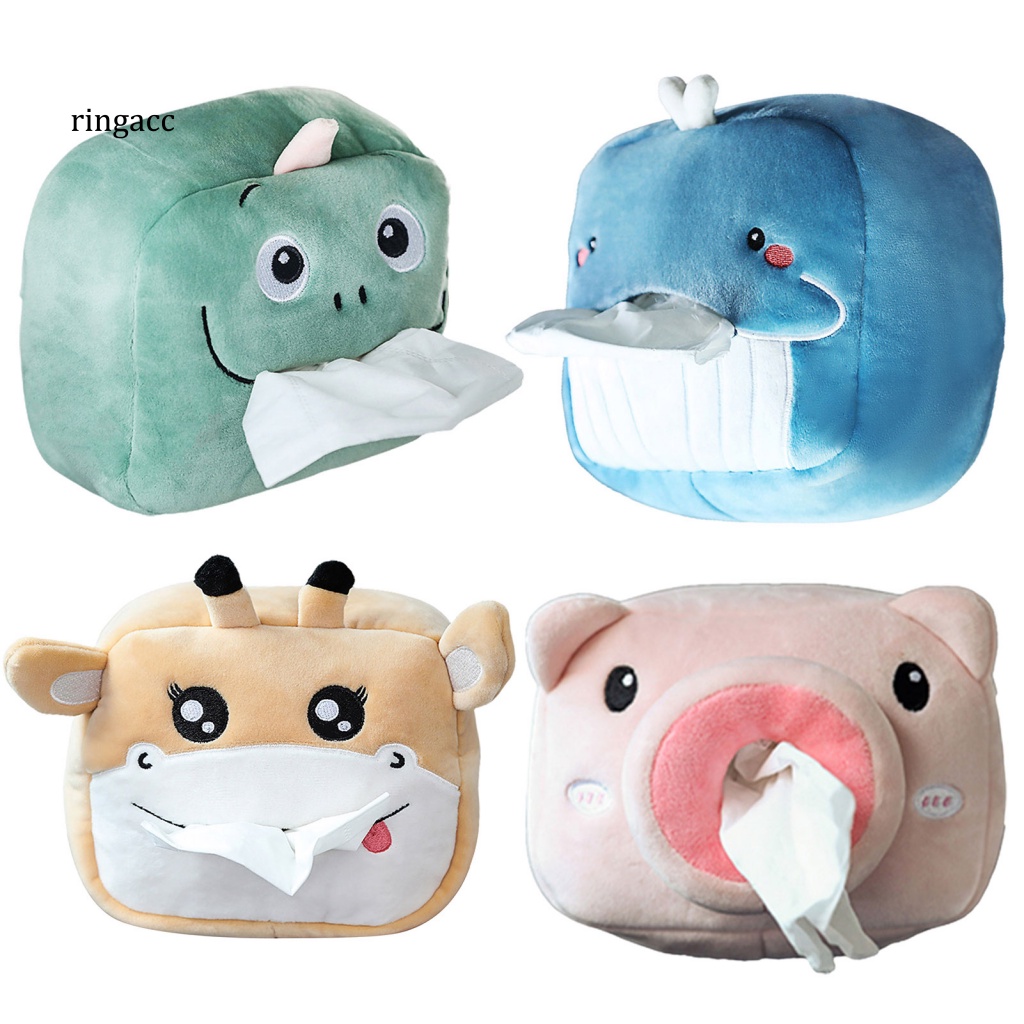 Rga Hộp Đựng Khăn Giấy Co Giãn Có Khóa Kéo Hình Cá Voi Khủng Long Đáng Yêu Cho Xe Hơi