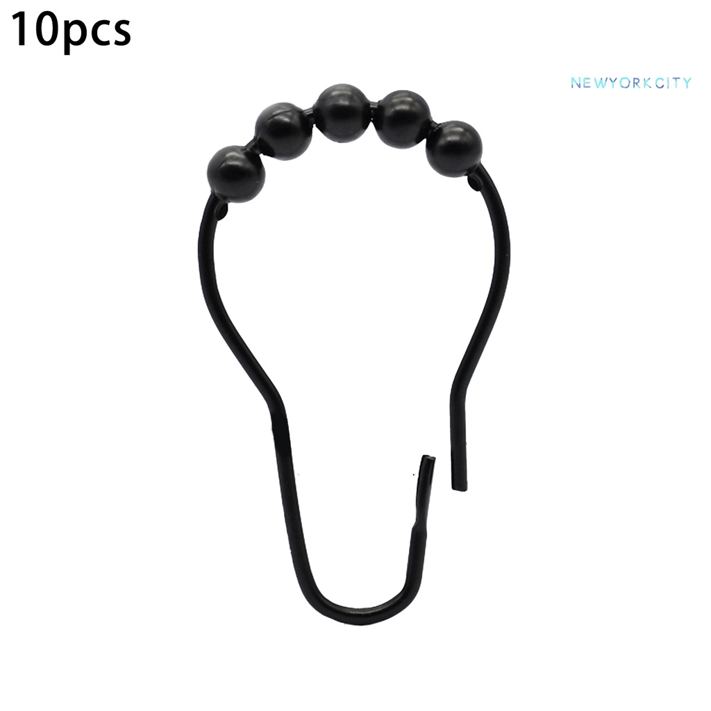 Set 10 Móc Treo Rèm 5 Hạt Kim Loại Chịu Lực Tốt