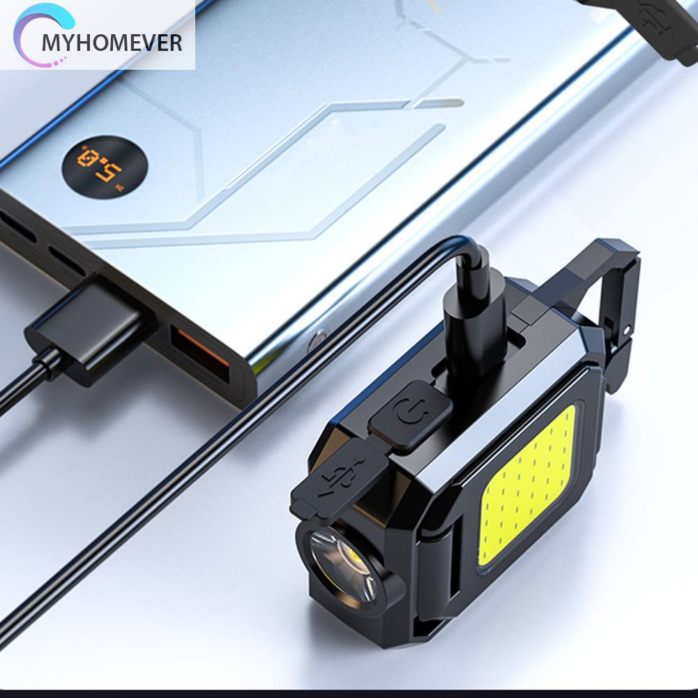 Móc Khóa Đèn LED 1000LM COB 800mAh Type-C USB Chống Thấm Nước IPX4