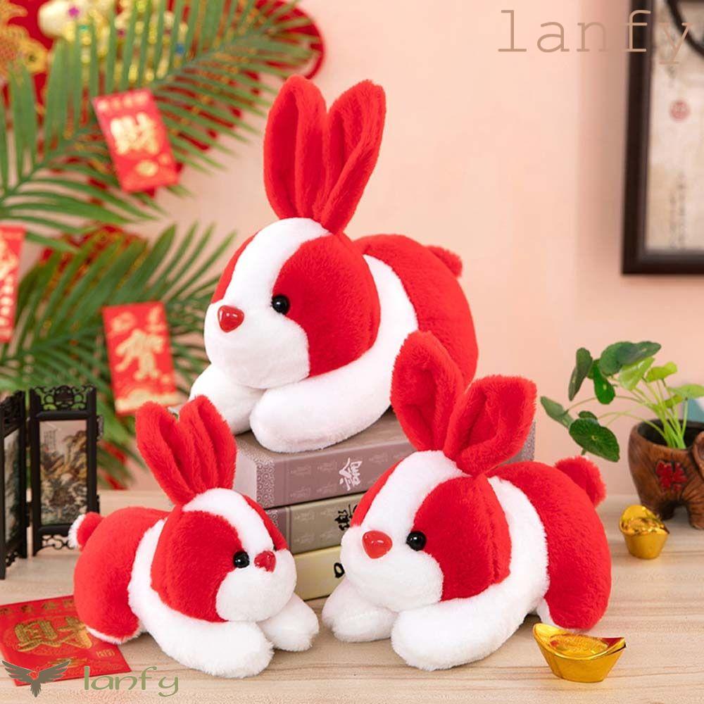 Thỏ Nhồi Bông Dễ Thương Phong Cách Trung Hoa Trang Trí Nhà Cửa