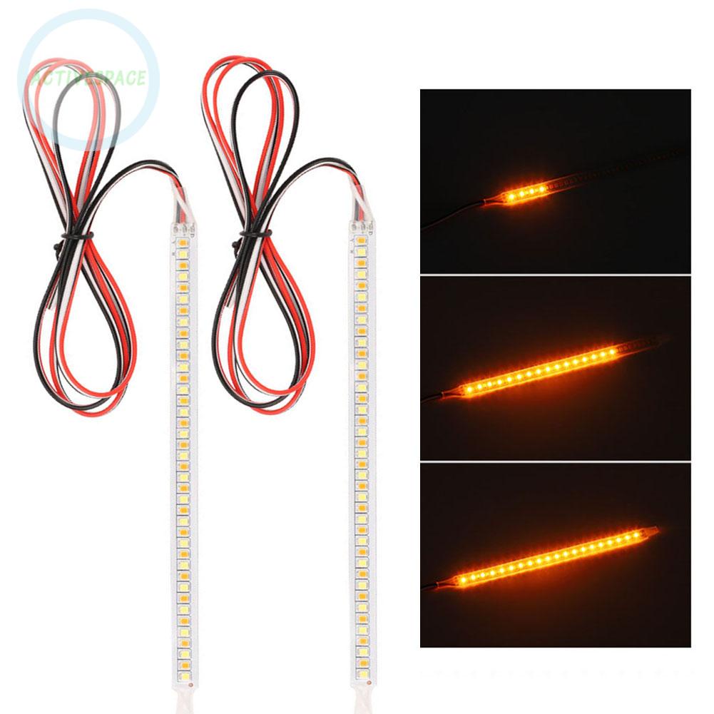 ⚡READYSTOCK⚡Quality White + Yellow LED Flowing TurnSignal Lamp Car Rearview Mirror Indicator