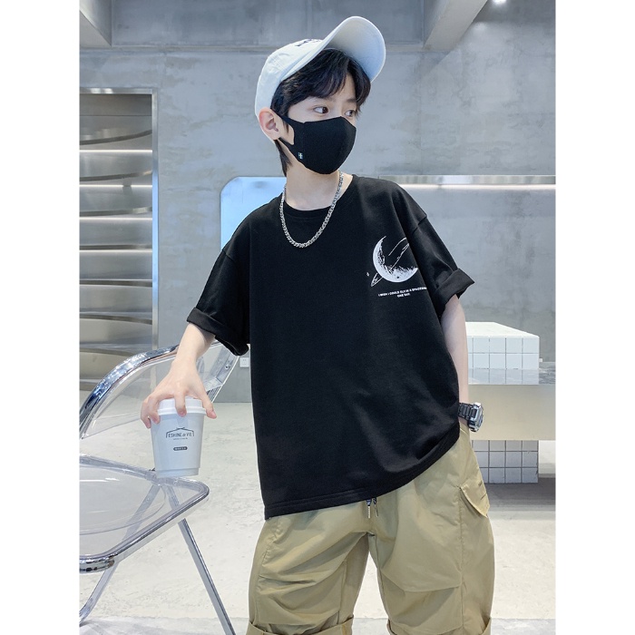 Yidanl Áo Thun 100% Cotton Tay Ngắn Dáng Suông In Họa Tiết Hoạt Hình Xinh Xắn Thời Trang Cho Nữ