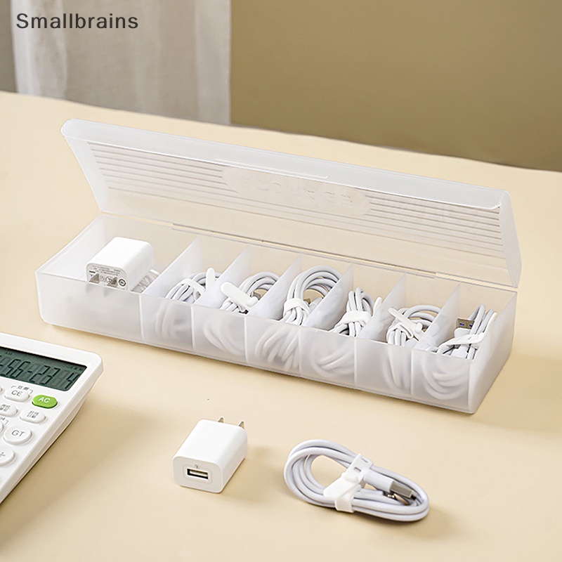 Smbr Hộp Đựng Dây Cáp Sạc Điện Thoại Để Bàn Có Nắp Đậy Sắp Xếp Gọn Gàng BR