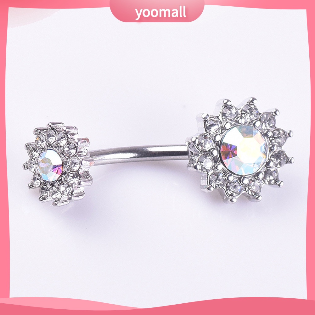 Khuyên Rốn Hình Hoa Đính Đá Lấp Lánh Gợi Cảm Cho Nữ