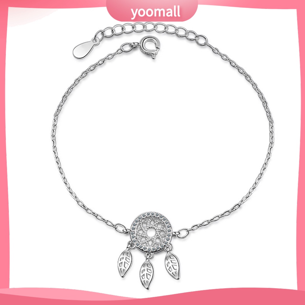 [YM] Lắc chân Hình Dreamcatcher Phối Tua Rua Bằng Đồng Quyến Rũ Chống Ăn Mòn Cho Nữ Cuộc