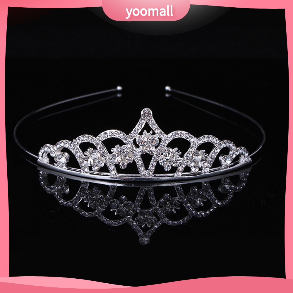 Cài Tóc Hình Vương Miện Đính Đá Xinh Xắn Cho Bé Gái