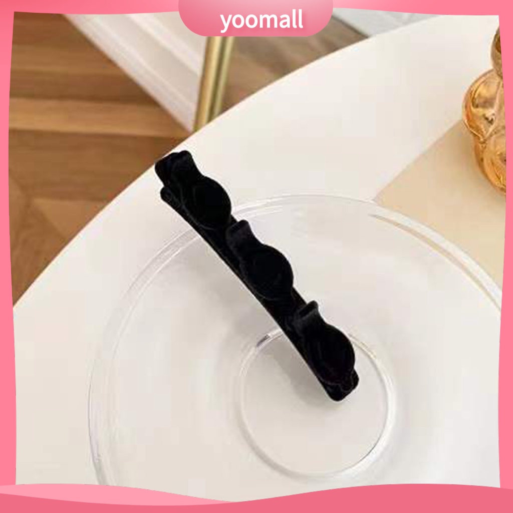 Kẹp Tóc Hai Lớp Bằng Nhung Phong Cách Hàn Quốc Thanh Lịch