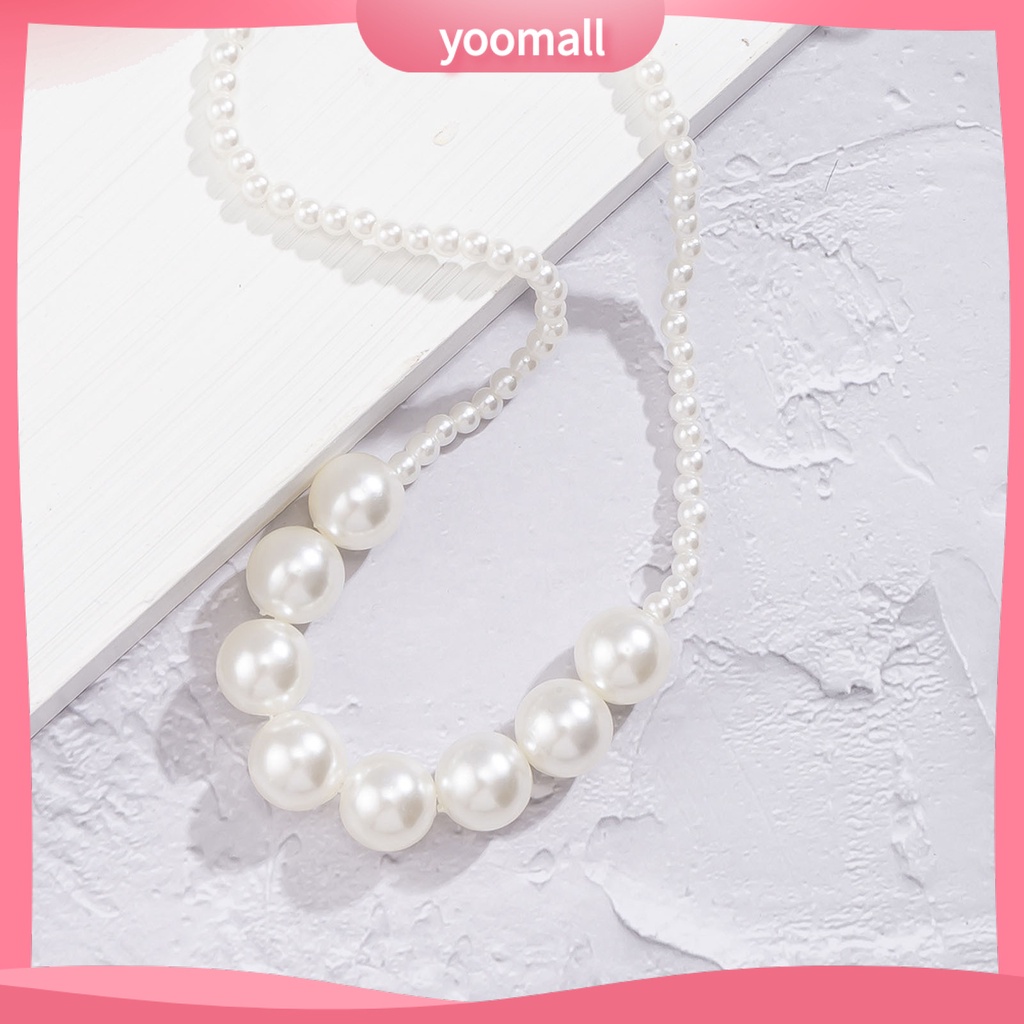 [YM] Vòng Cổ Choker Nhiều Lớp Mặt Ngọc Trai Tinh Tế Cho Cô Dâu