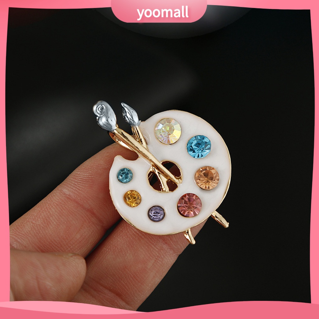 [YM] Ghim Cài Áo Họa Tiết Hình Học Tráng Men Bóng Cao Chống Rỉ Sét Tinh Tế Trang Trí Cho Nữ