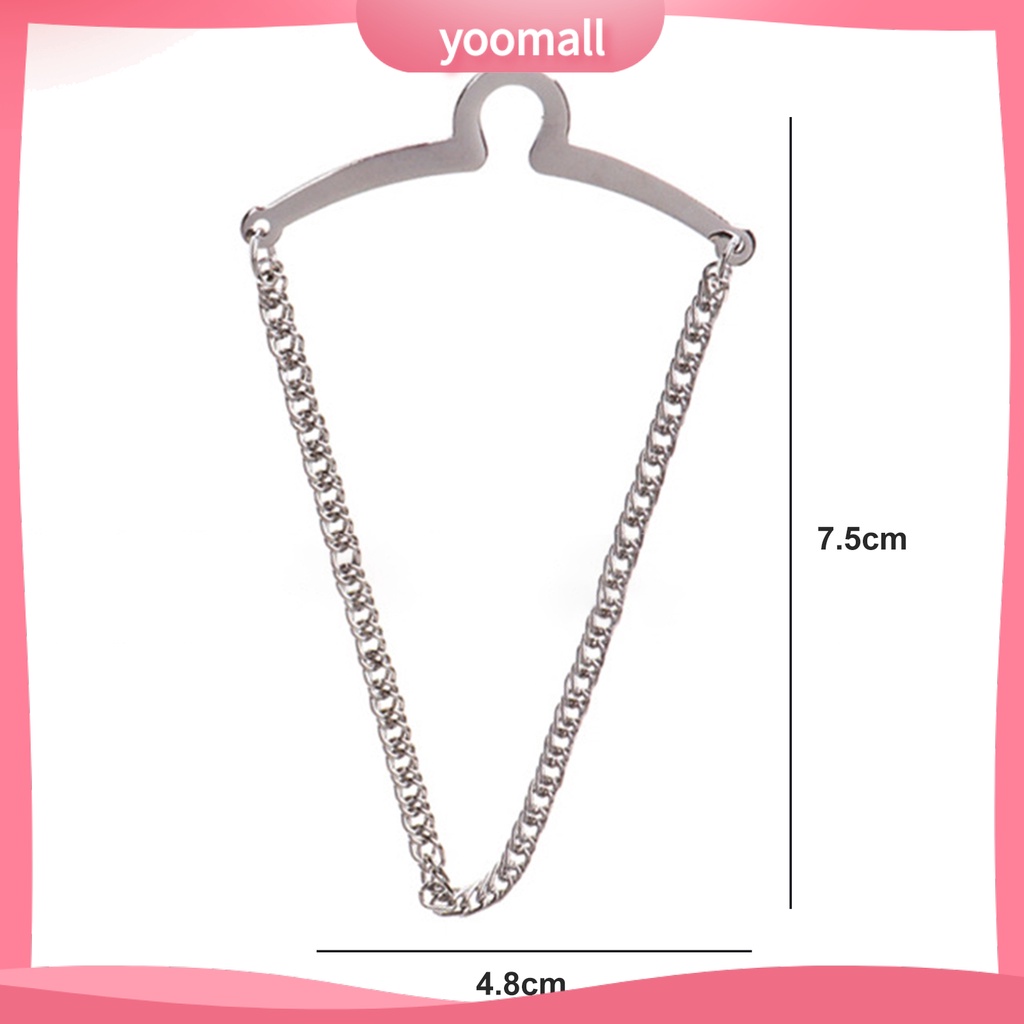 [YM] Kẹp Cà Vạt Dạng Chuỗi Kẹp Cố Định Không Độc Hại Chống Rỉ Sét Phù Hợp Với Tất Cả Các Loại Trang Phục Cho Nam