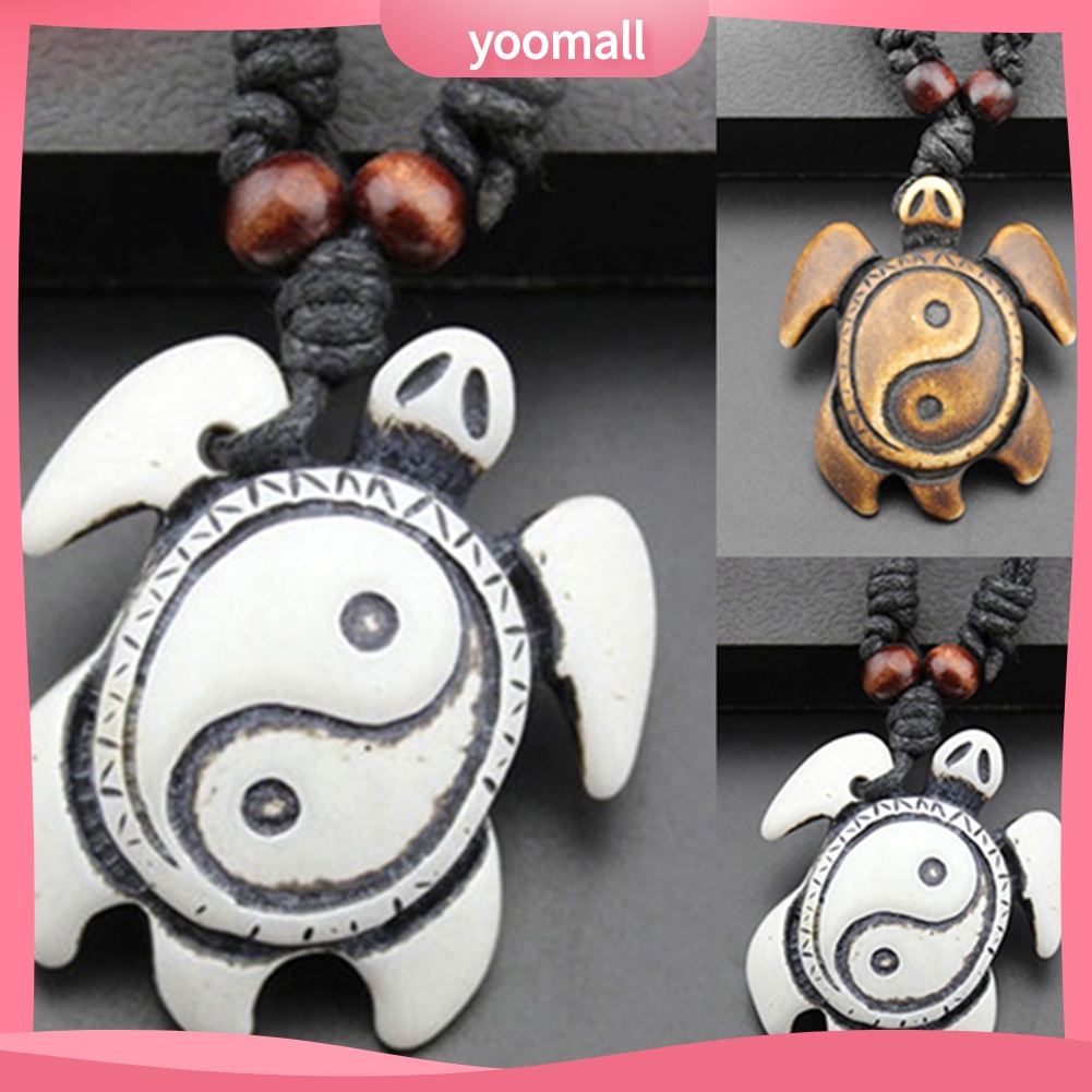 Vòng cổ Mặt Hình Rùa Âm Dương Phong Cách Retro