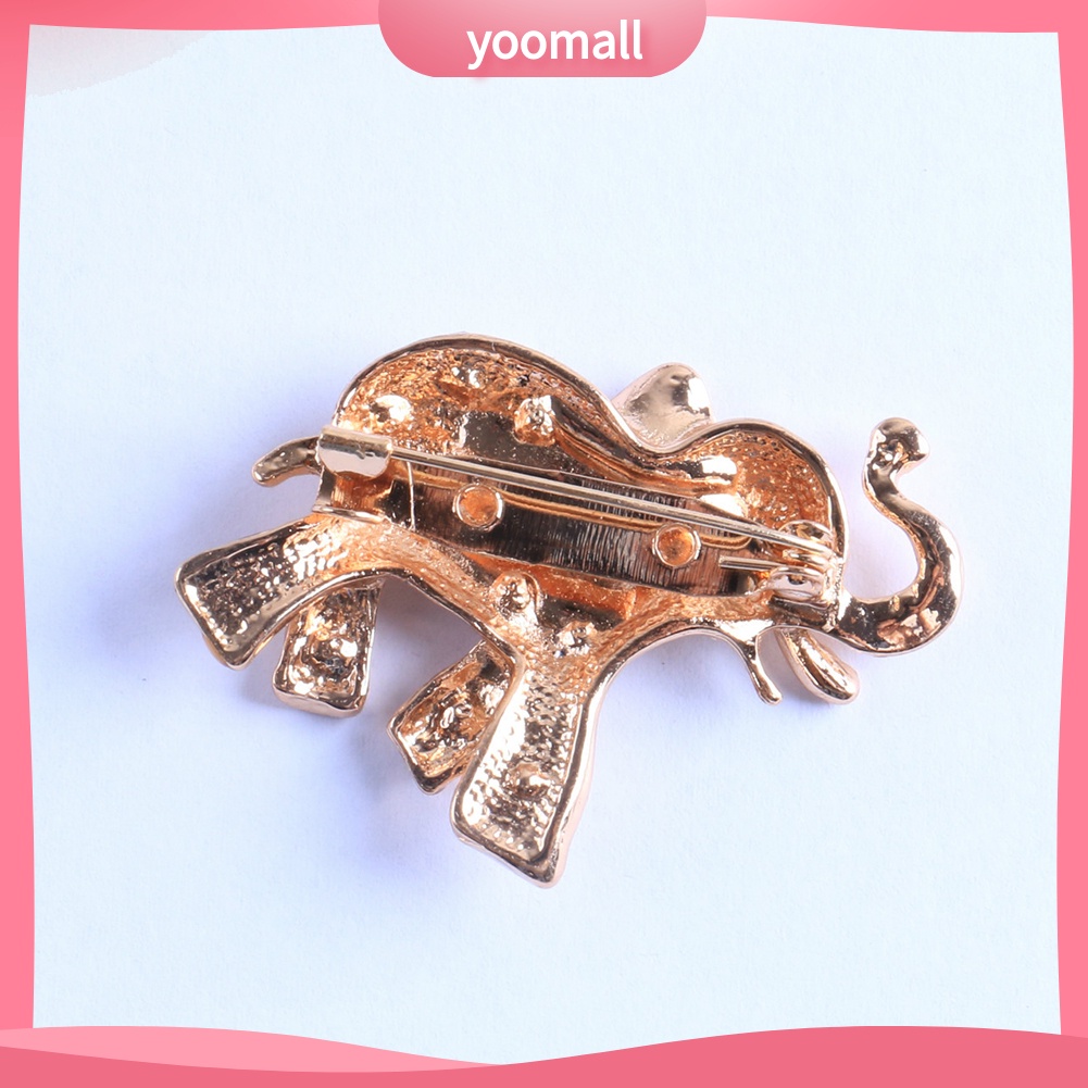 Ghim Cài Áo Hình Voi Đính Đá Dễ Thương