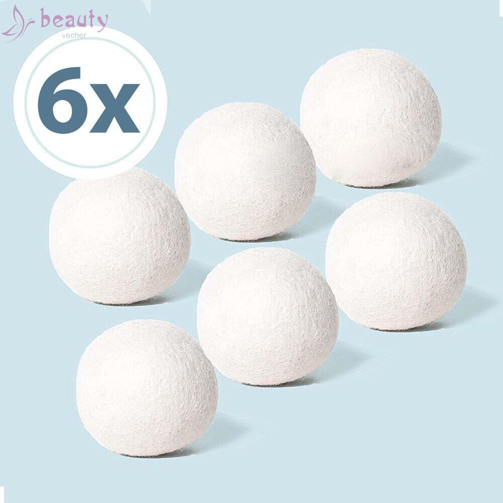 Set 6 Bóng Len Tự Nhiên 100% Làm Mềm Máy Sấy