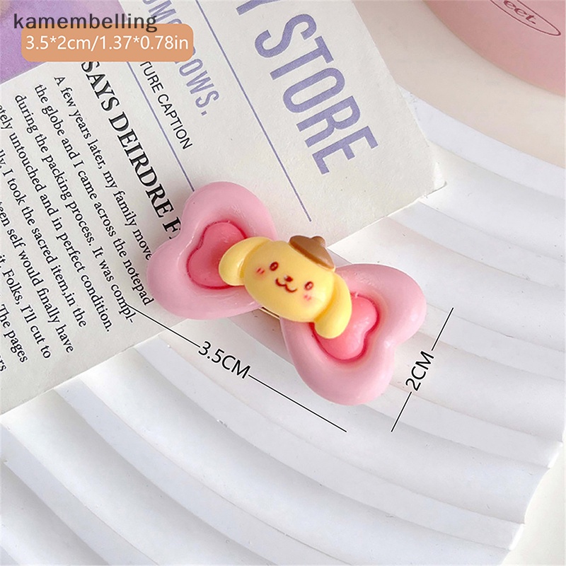 Kẹp Tóc Mái Hiên Hình Nơ Trái Tim Đôi Sanrio Dễ Thương Sử Dụng Hàng Ngày