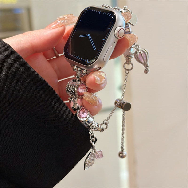 Dây Đeo Đồng Hồ Bằng Kim Loại Mỏng Dễ Thương Dành Cho iWatch
