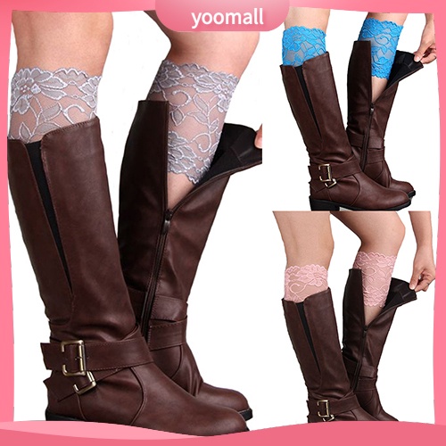 Vớ Giữ Ấm Chân Phối Ren Hoa Co Giãn Thời Trang Dành Cho Nữ