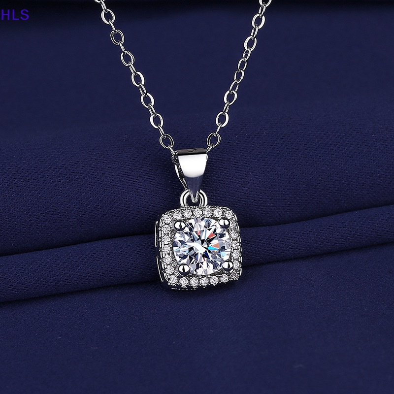 Vòng cổ Bạc Mặt Đá Moissanite Nhân Tạo Thời Trang Dành Cho Nữ