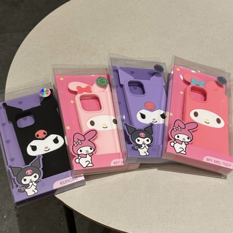 Ốp Điện Thoại Silicon Mềm Họa Tiết Kuromi Melody Hoạt Hình Cho Iphone 14Promax 12Pro 11 13