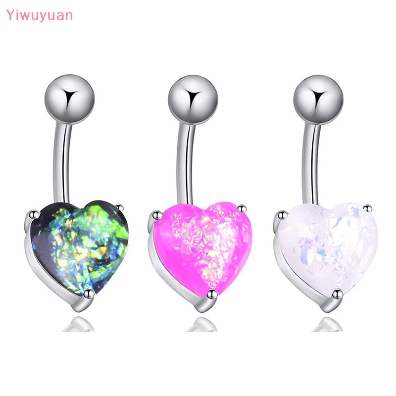 Khuyên Rốn Thép Không Gỉ Hình Trái Tim Thời Trang Mới