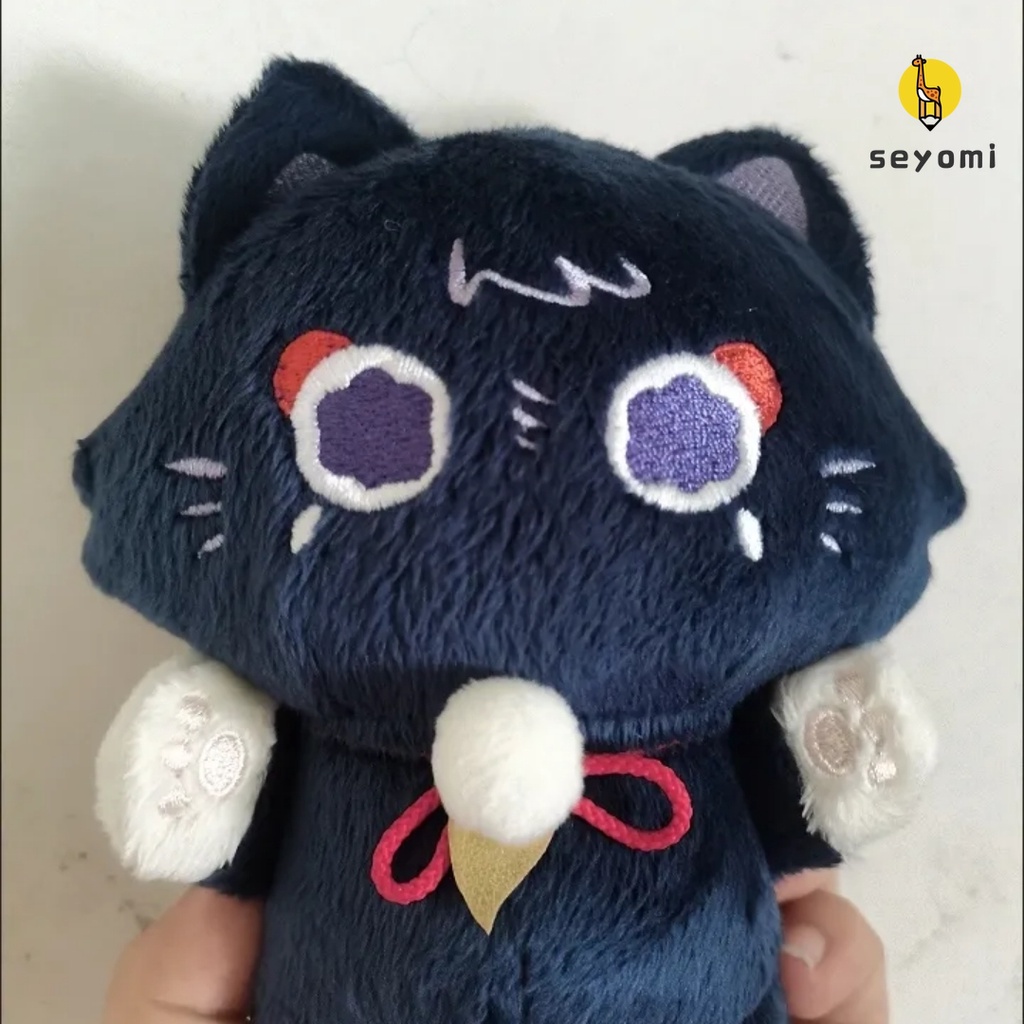 Móc khóa sang trọng Genshin Impact Scaramouche Móc Khóa Hình Búp Bê Hoạt Hình Dễ Thương Thú Nhồi Bông Hình Mèo Dễ Thương