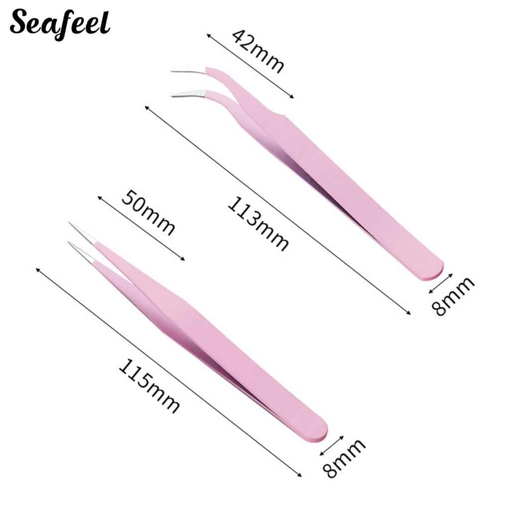 Set 2 Nhíp Kim Loại Uốn Cong Làm Móng Đa Năng DIY