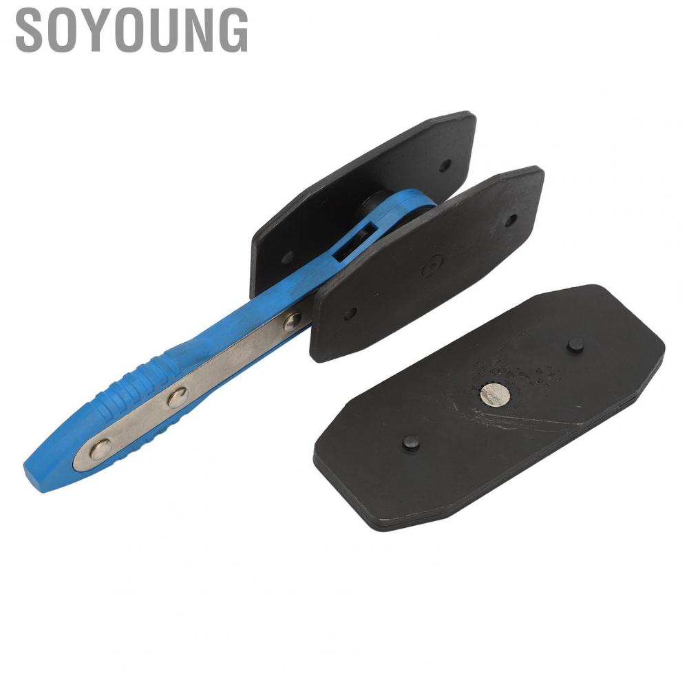 Soyoung Brake Caliper Press Tool Ratchet Wrench Spreader Tools Blue with 2 Pairs Of Plates for Most Trucks Vehicles