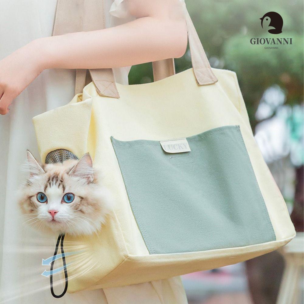 Goivanni Túi Đeo Chéo Vai Bằng Vải Canvas Thoáng Khí Chống Mài Mòn Đựng Thú Cưng