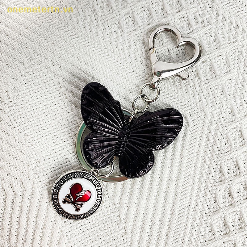 Móc Khóa Điện Thoại Bằng Acrylic Hình Bướm Vintage Y2K