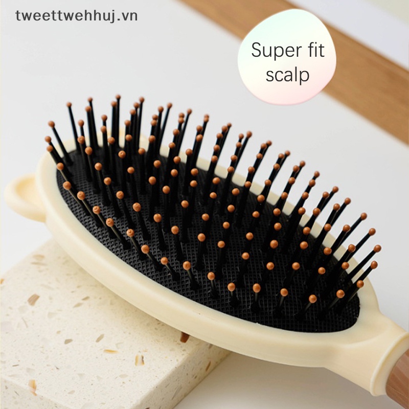 Set Bốn Lược Và Gương Trang Điểm Cầm Tay Chống Rối Hình Bia Dễ Thương