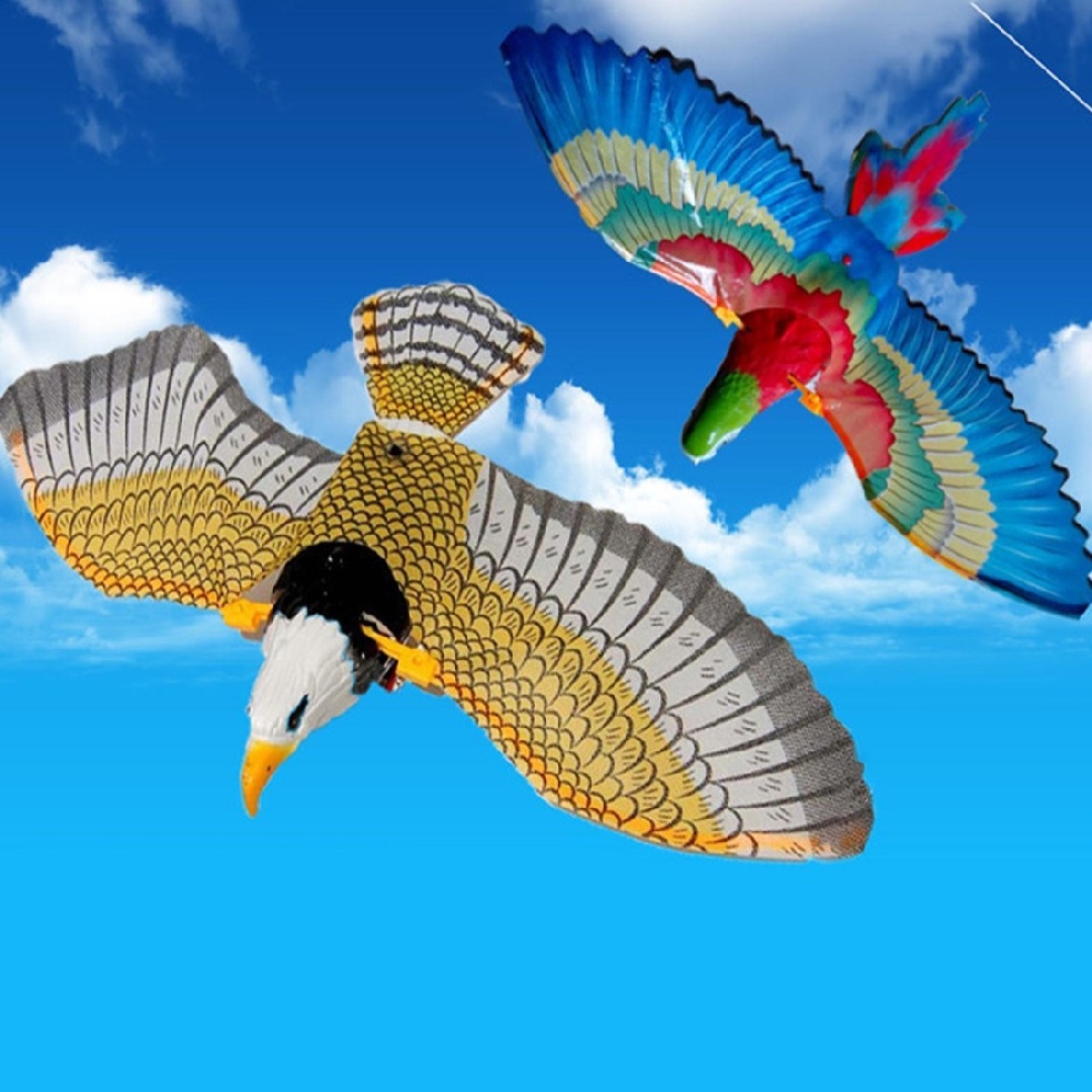 Funny Electric Flying Parrot Bird Toy Interactive Simulation with Hanging Wire