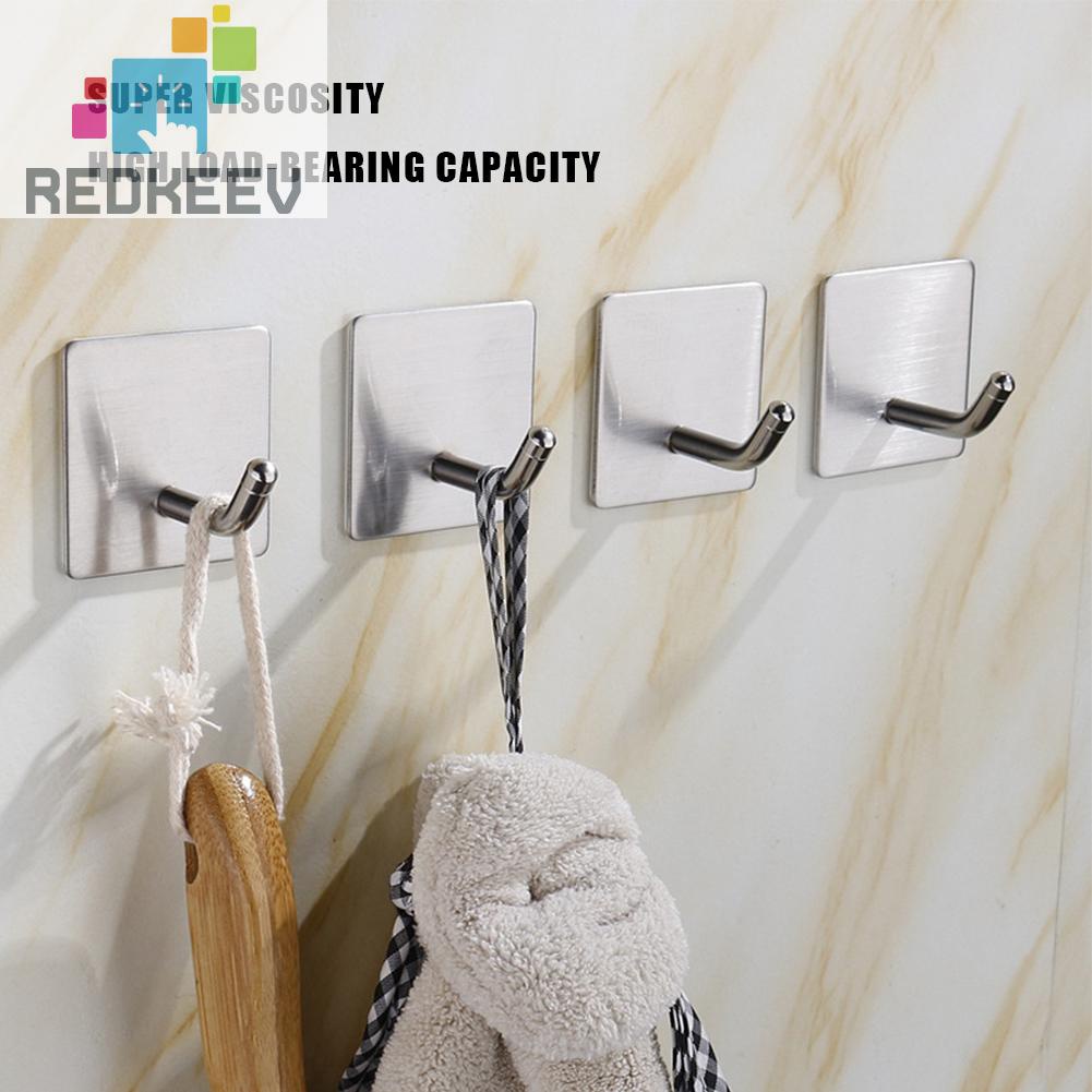 Bộ 4 Móc Treo Đồ Dán Tường Bằng Thép Không Gỉ 304