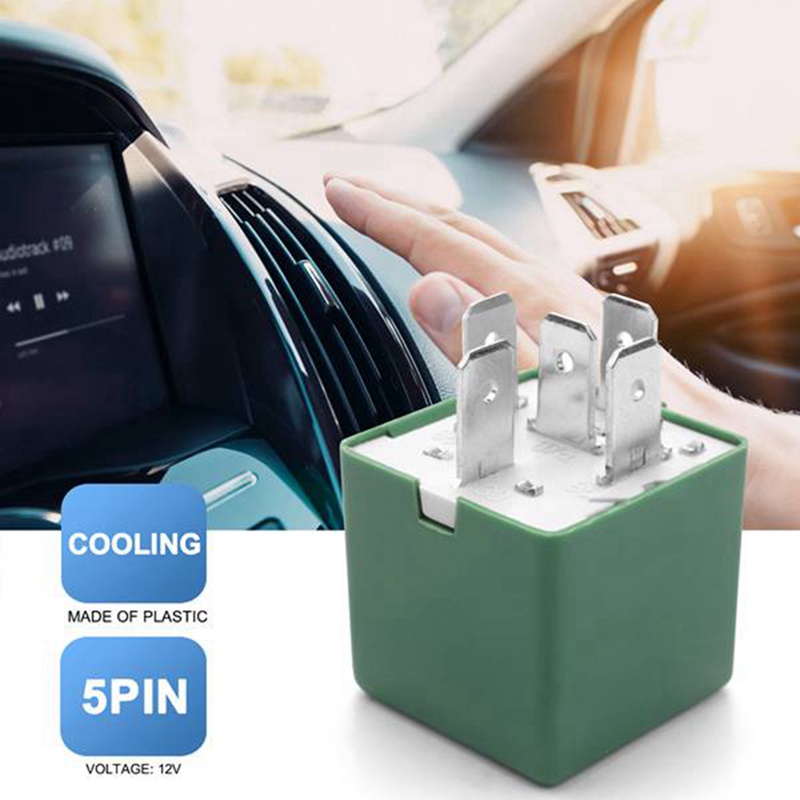 Set 2 Rơ Le Quạt Tản Nhiệt 5 Chấu 12V 35A 6547TX Thay Thế Chuyên Dụng Cho Peugeot 206 207 306 307 406 407 807