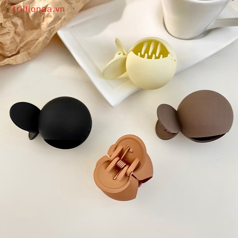 Kẹp Tóc Càng Cua Cố Định Tóc Đuôi Ngựa Màu Trơn Xinh Xắn Cho Bạn Gái