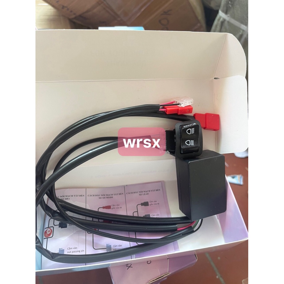 Mạch Tắt Đèn kèm công tắc Passing dành cho các dòng xe honda đời mới Ware,SH,Winner X,Lead,AirBlade,Vision, RSX..V.V