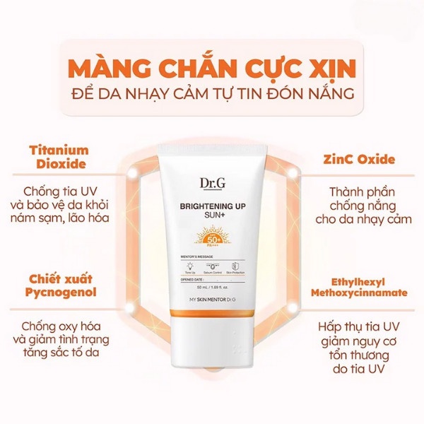 [MINISIZE 20ML] Kem chống nắng Dr.G Brightening Up Sun SPF 50PA+++ 20ml